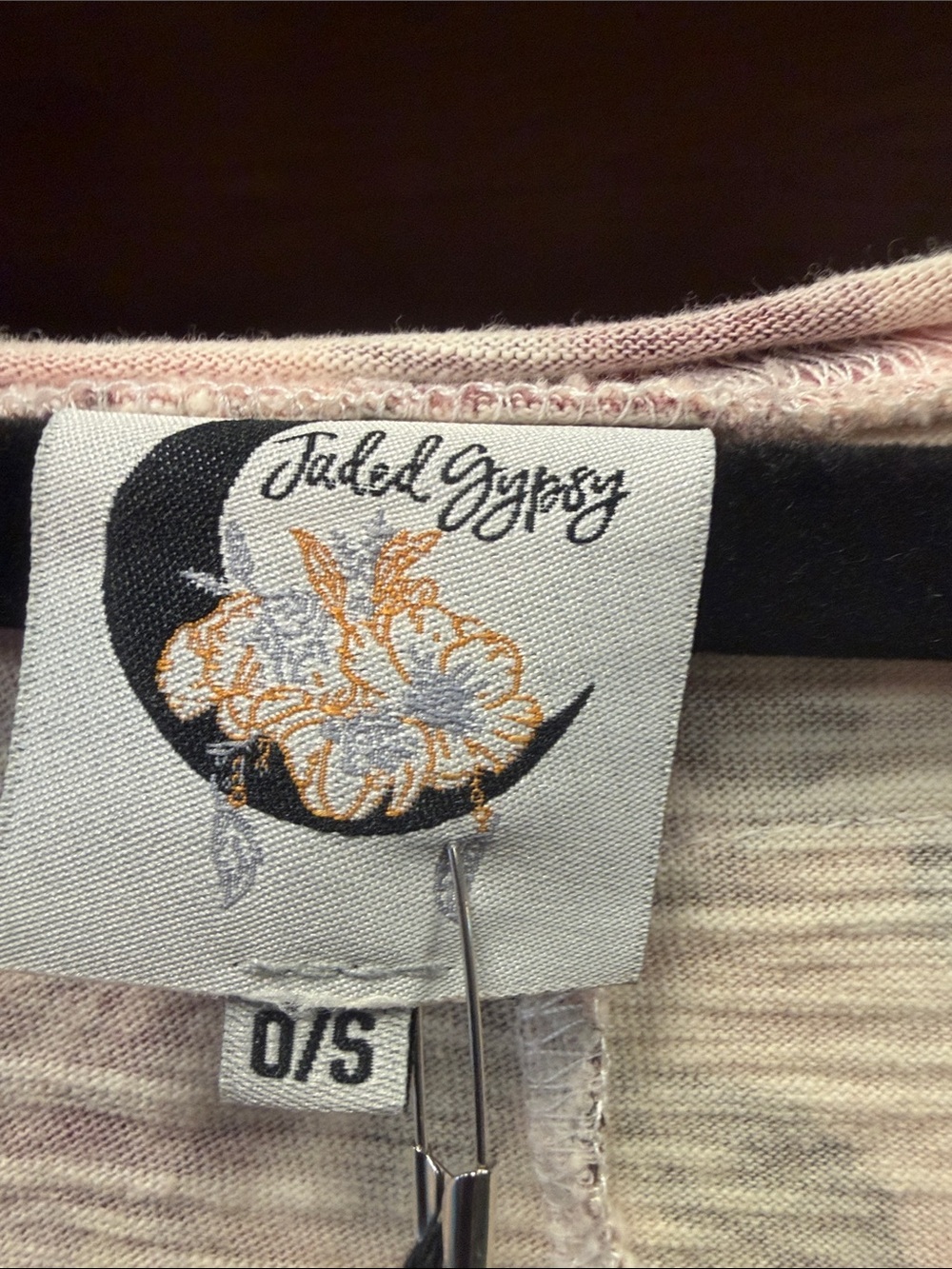 Jaded gypsy Boho Floral Graphic Tunic Top with Guadalupe Motif - Pink - Picture 3 of 8